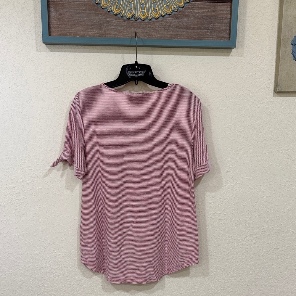 Ruby Rd. Red Striped Top - Picture 3 of 3